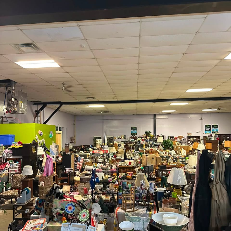 Interior of Jimmy's Junk thrift store at 113 Tiogue Ave Unit 8 in Coventry, Rhode Island