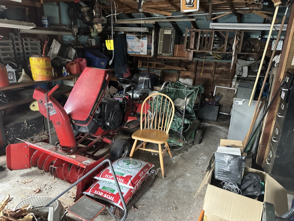 Garage full of junk